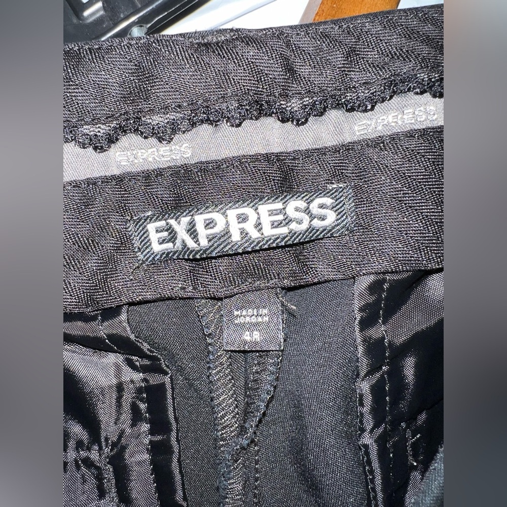 Express Women’s 4 Reg Solid Black Bootcut Twill T… - image 8